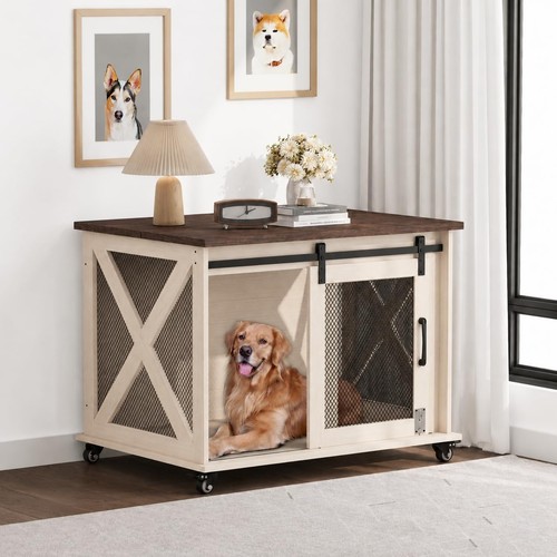 37in wooden dog crate - wooden,