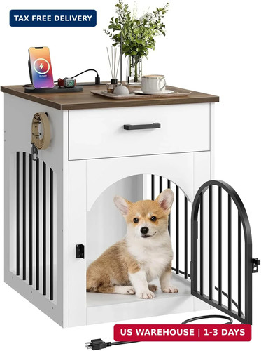 Dog crate furniture wooden - dog, furniture,