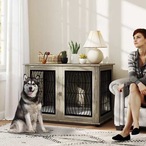 Dog crate furniture - dog, furniture,