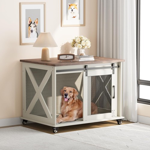 Farmhouse dog crate - farmhouse,