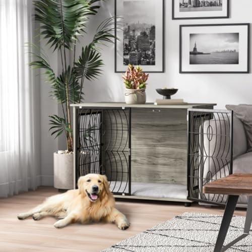 Indoor dog crate furniture - dog,