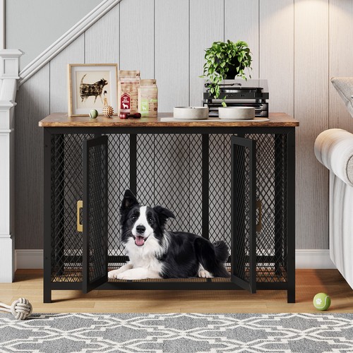 Dog crate furniture wooden - furniture,