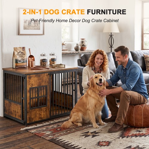 Large wooden dog crate - large,