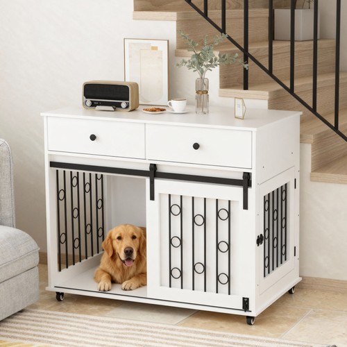 Modern wooden dog - 39.37'',