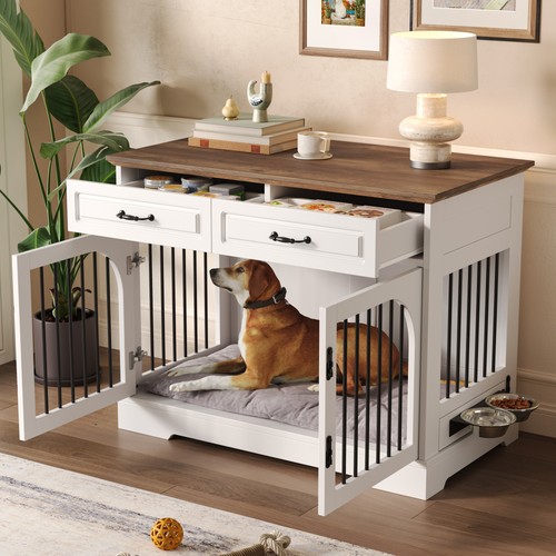 Farmhouse dog crate furniture - farmhouse,