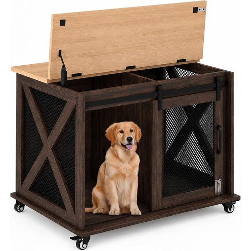 Farmhouse dog crate - farmhouse,