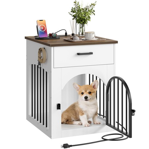 Dog crate furniture wooden - dog,