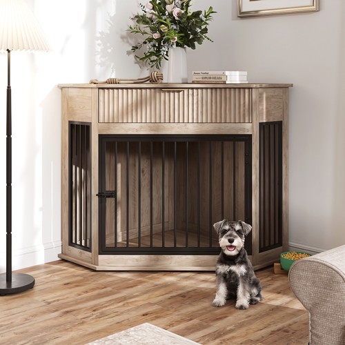 Corner dog crate - corner, furniture
