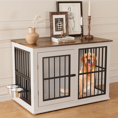 Wooden dog crate - dog,