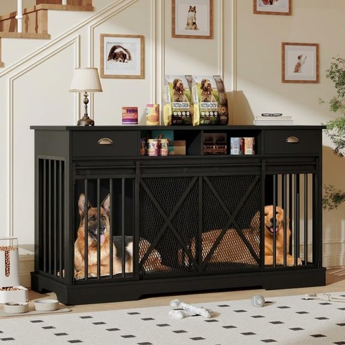 Wooden double dog - in,