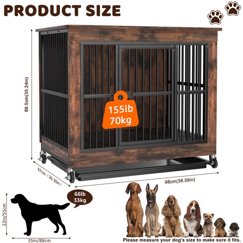 Large dog crate furniture - crate,