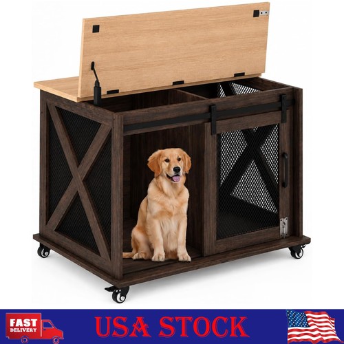 Farmhouse dog crate - farmhouse,
